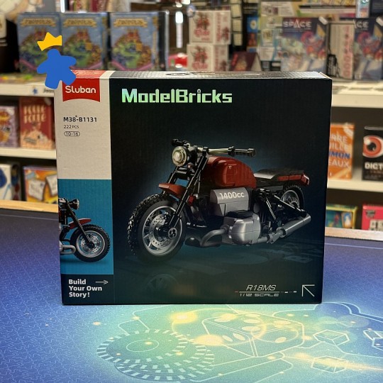 ModelBricks M38-B1131 moto rouge style Harley Davidson - Sluban