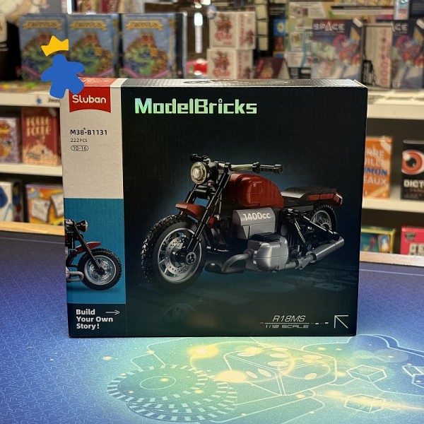 ModelBricks M38-B1131 moto rouge style Harley Davidson - Sluban
