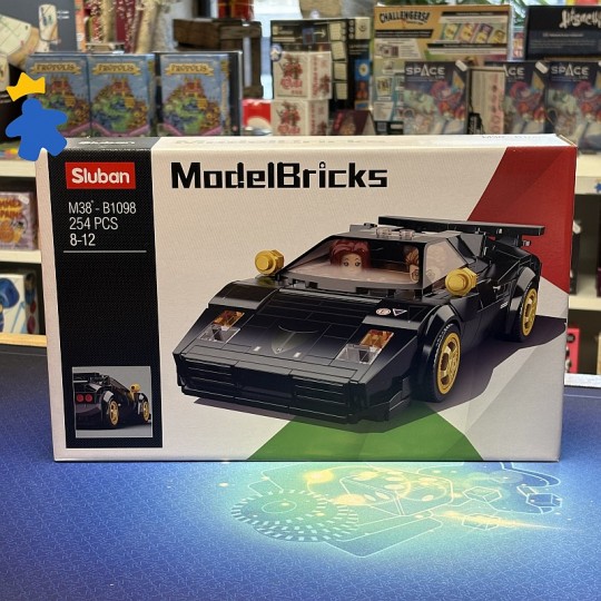 ModelBricks M38-B1098 voiture noire de sport italienne - Sluban