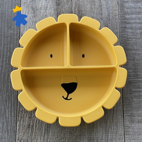Assiette avec ventouse en silicone et compartiments Mr Lion - Trixie