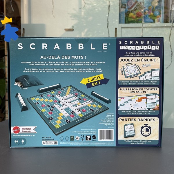 Scrabble Classique 2 jeux en 1 - Mattel Games