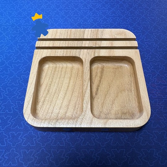 Plateau modulaire 2 compartiments et 2 rainures support cartes - LudoTray