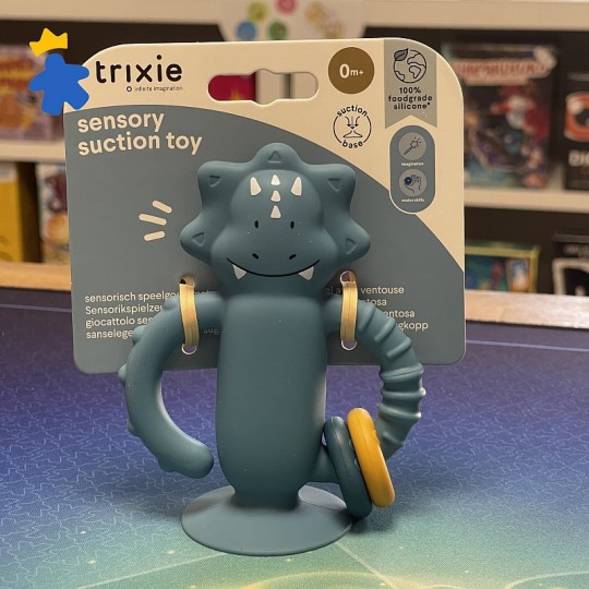 Jouet sensoriel en silicone avec ventouse Mr Triceratops - Trixie