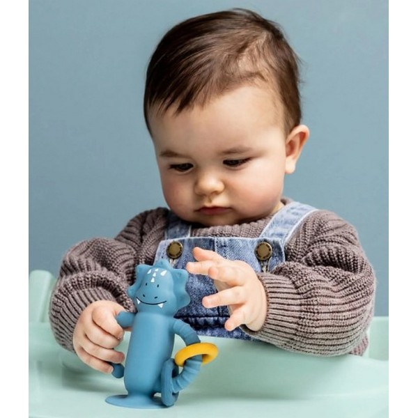 Jouet sensoriel en silicone avec ventouse Mr Triceratops - Trixie