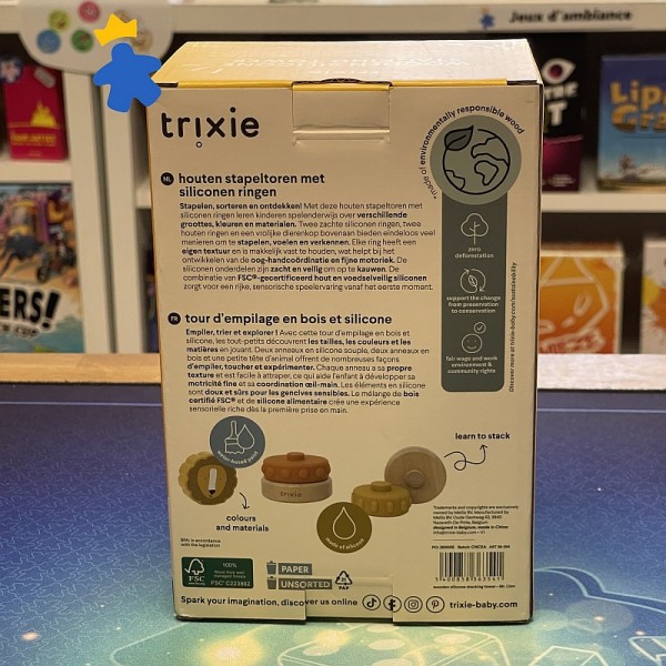 Tour à empiler en bois & silicone Mr Lion - Trixe