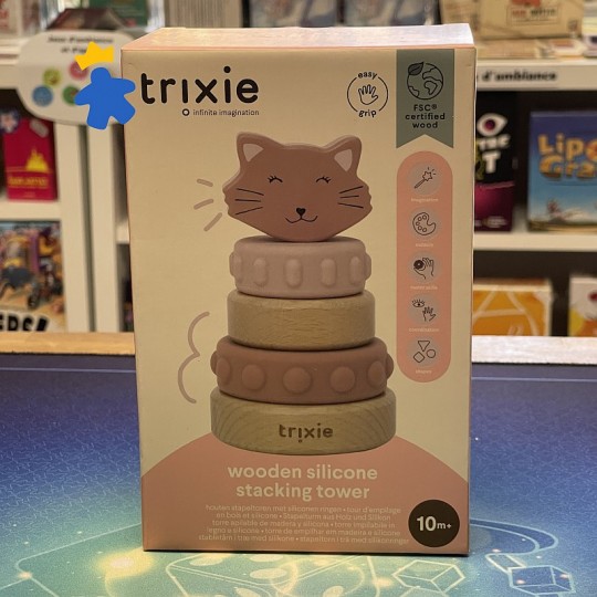 Tour à empiler en bois & silicone Mrs Cat - Trixe