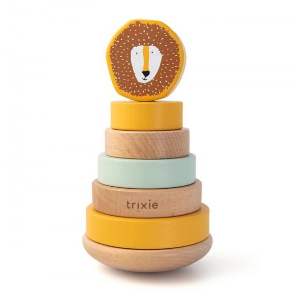 Tour à empiler en bois & silicone Mr Lion - Trixe