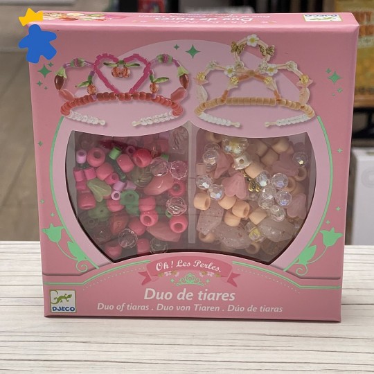 Duo de tiares - Perles roses - Djeco
