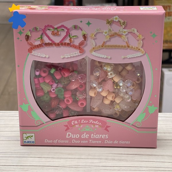 Duo de tiares - Perles roses - Djeco