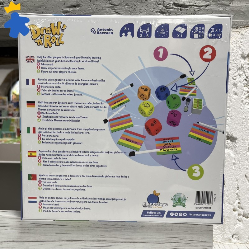 Gioco Da Tavolo DRAW'N'Roll Oliphante – Gioco Di Disegno E Dadi, Italiano, Per 3-6 Giocatori, Dagli 8 Anni