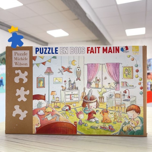 Goûter imaginaire - Puzzle Michèle Wilson enfant en bois de 12 pcs