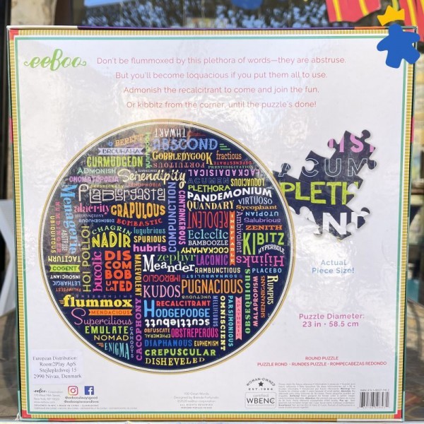 Puzzle rond 500 pièces 100 great words - Eeboo