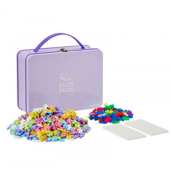 Valisette métal 600 pièces Plus Plus Pastel/Néon - Kontiki