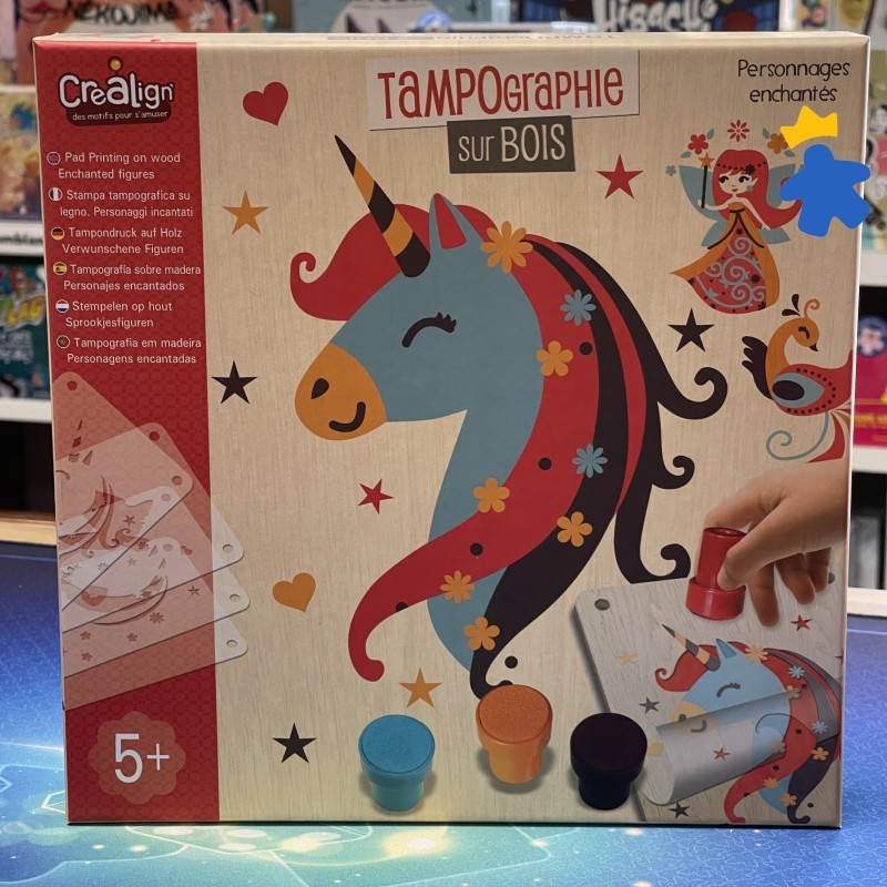 Coffret tampographie sur bois CréaLign - Personnages enchantés - La