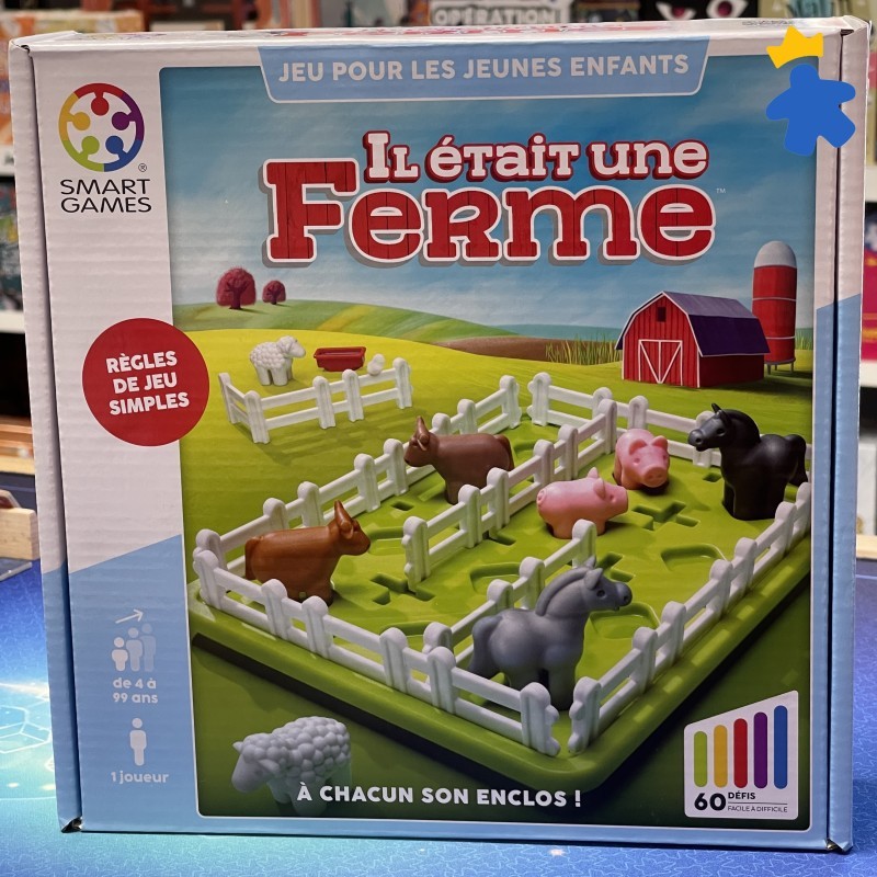 SmartGames Il Était Une Ferme – Jeu De Réflexion Solo 60 Défis, Construire Des Enclos, Dès 5 Ans, FSC