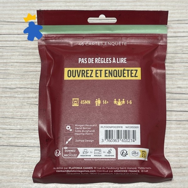 Dossiers Criminels Pocket 1 - Qui a tué Meredith Carter ? Platonia Games