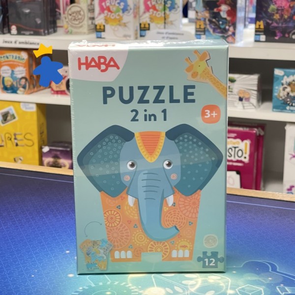 Puzzle 2 en 1 Elephant - Haba