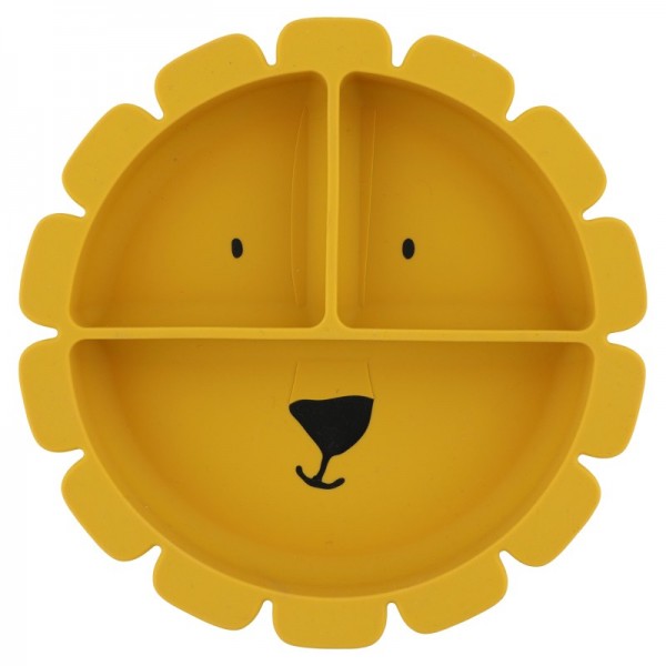 Assiette avec ventouse en silicone et compartiments Mr Lion - Trixie